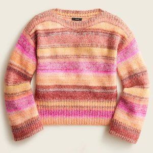 J. Crew Wide-sleeve alpaca-blend sweater in ombré stripe in XS NWOT